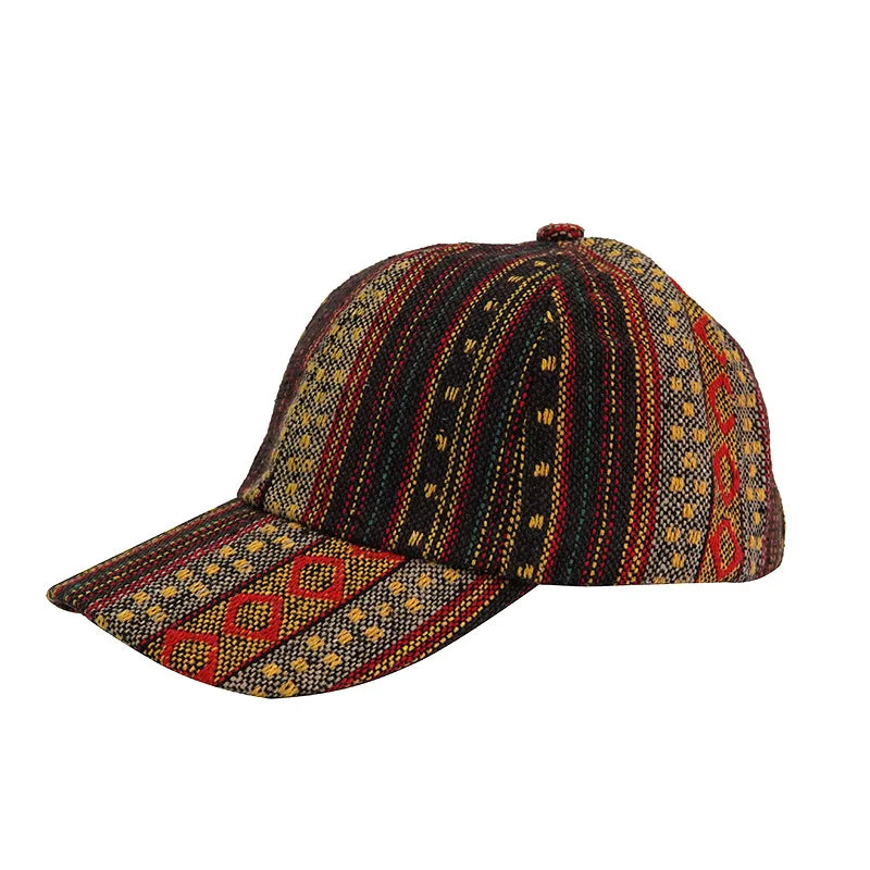 Retro Baseball Caps Men Women Boho Style Sunscreen Peaked Cap Cotton Fashion Anti-sun Outdoor Hat Adjustable Snapback Cap