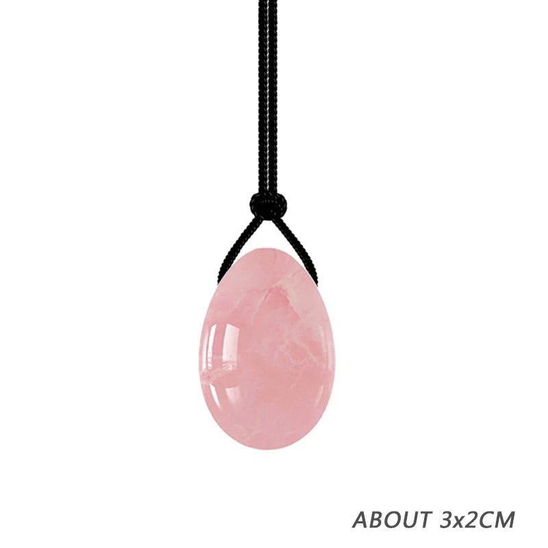 Natural Rose Quartz Yoni Egg Set Jade Egg Vaginal Muscle Firming Kegel Exercise Crystal Yoni Wand Feminine Hygiene Massage Stone