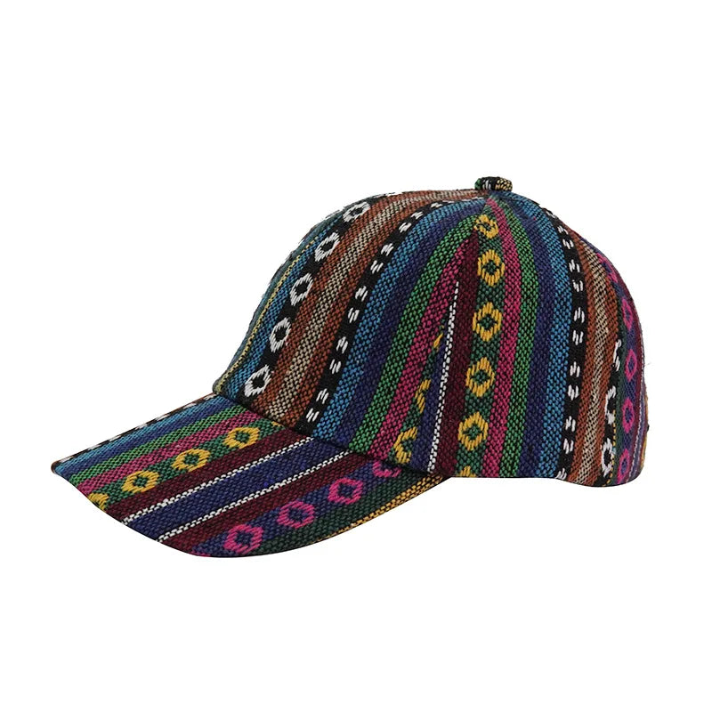 Retro Baseball Caps Men Women Boho Style Sunscreen Peaked Cap Cotton Fashion Anti-sun Outdoor Hat Adjustable Snapback Cap