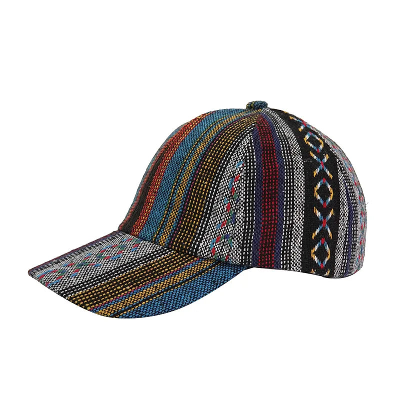 Retro Baseball Caps Men Women Boho Style Sunscreen Peaked Cap Cotton Fashion Anti-sun Outdoor Hat Adjustable Snapback Cap