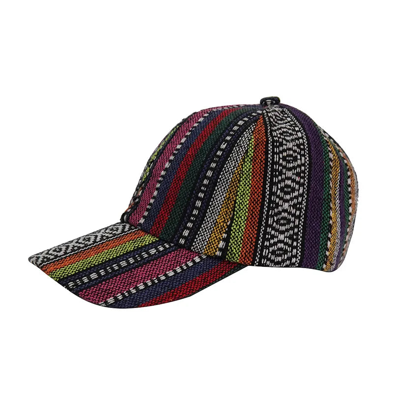 Retro Baseball Caps Men Women Boho Style Sunscreen Peaked Cap Cotton Fashion Anti-sun Outdoor Hat Adjustable Snapback Cap