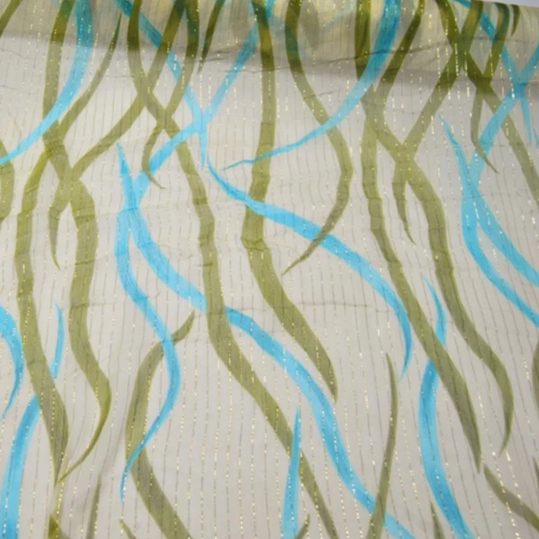 Pure Silk 100% Fabric On Sale Bohemian Floral Chiffon Style Width 135cm Soft 6mm Dress Scarf Material