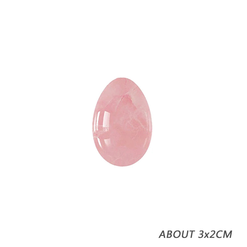 Natural Rose Quartz Yoni Egg Set Jade Egg Vaginal Muscle Firming Kegel Exercise Crystal Yoni Wand Feminine Hygiene Massage Stone