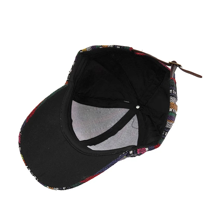 Retro Baseball Caps Men Women Boho Style Sunscreen Peaked Cap Cotton Fashion Anti-sun Outdoor Hat Adjustable Snapback Cap