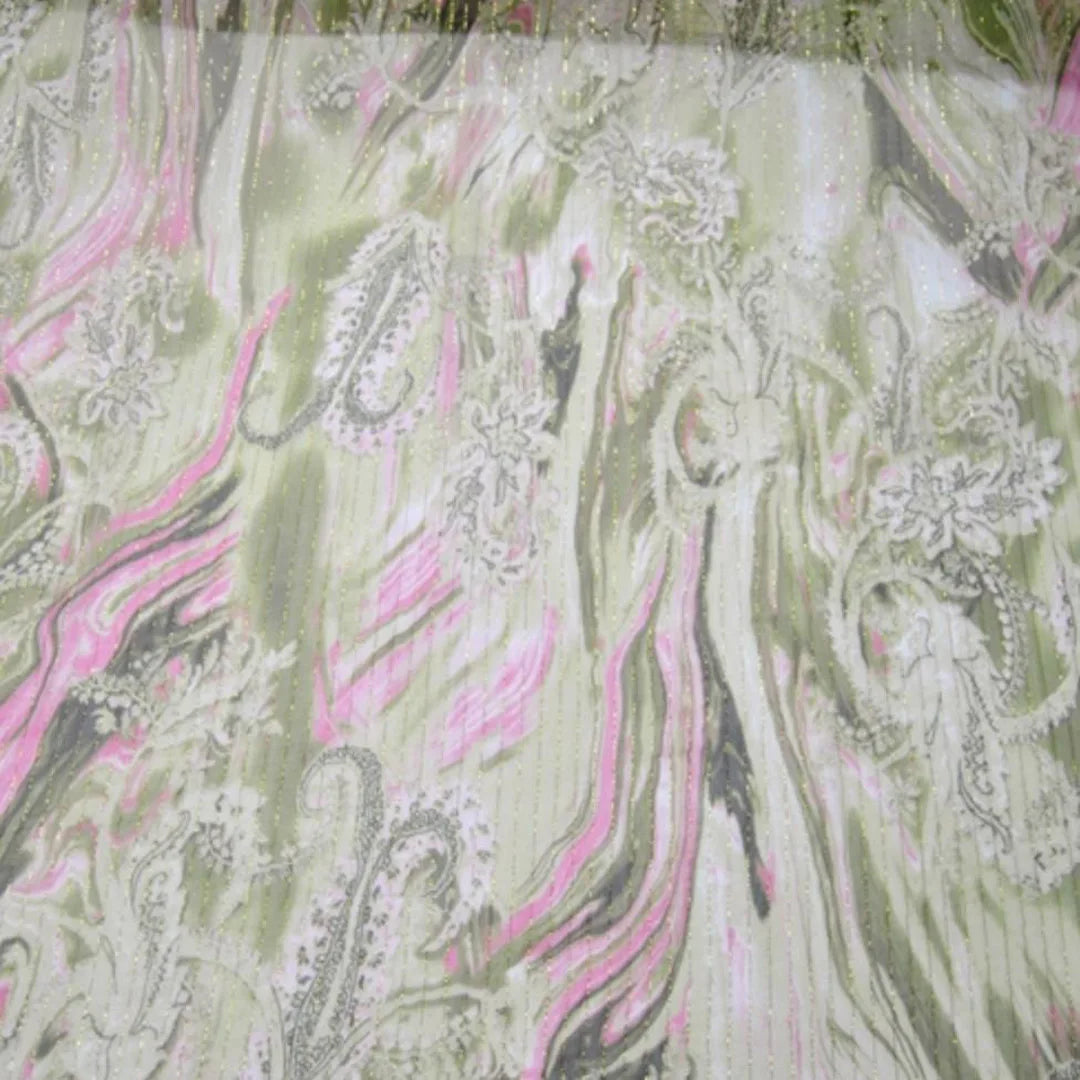 Pure Silk 100% Fabric On Sale Bohemian Floral Chiffon Style Width 135cm Soft 6mm Dress Scarf Material