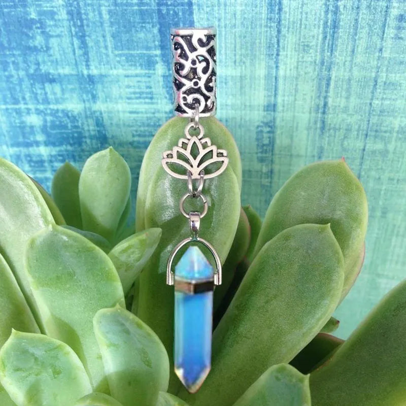 Labradorite Gemstone, Dreadlock Beads Dreadlock Bead, Loc Bead, Boho Hair Accessories