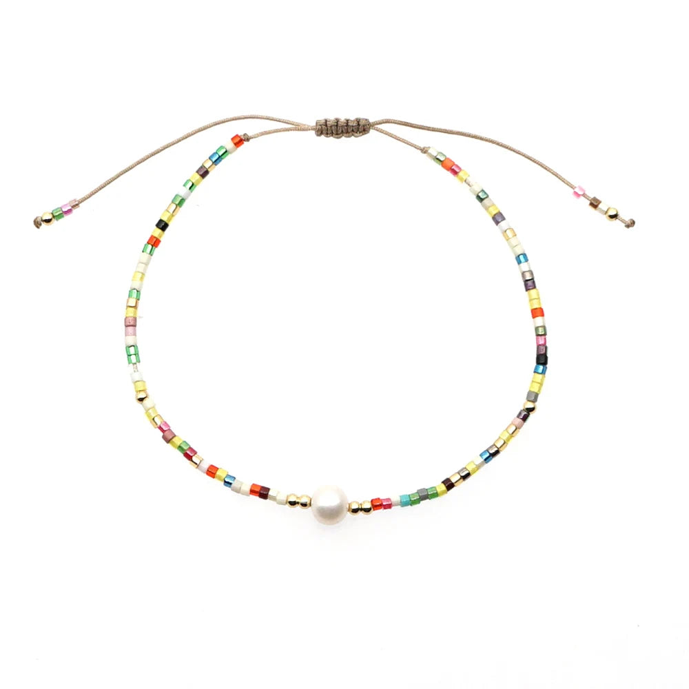 Go2boho Miyuki Bracelet For Girl Friendship Simple Freshwater Pearl Bracelets For Women Pulseras Femme Boho Jewelry Gift