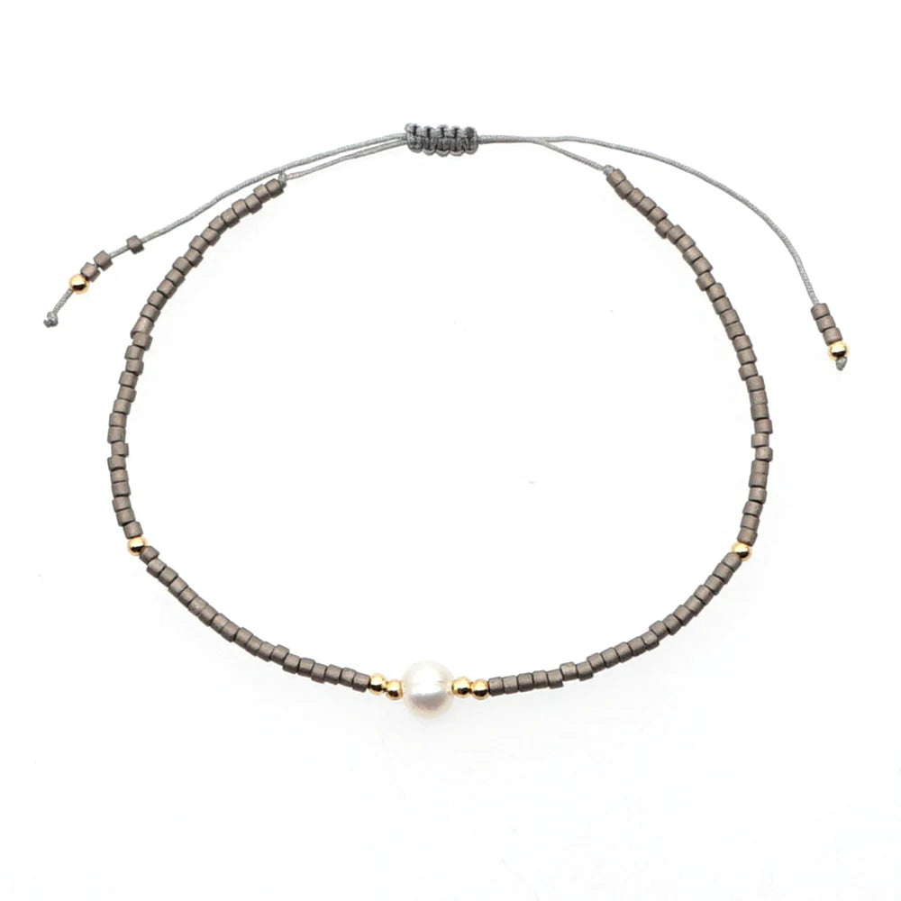 Go2boho Miyuki Bracelet For Girl Friendship Simple Freshwater Pearl Bracelets For Women Pulseras Femme Boho Jewelry Gift