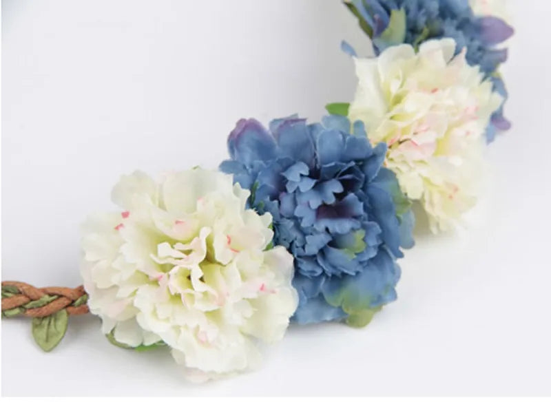 10pcs Boho Wedding Flower Crown Headband Hair Bands For Women Floral Wreath Garland Hair Accessories Girls/lady/Bridal headdress