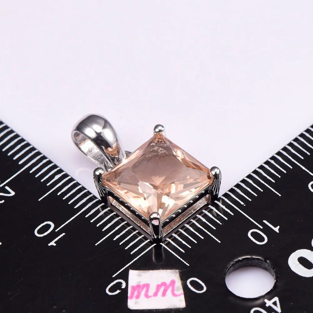 Hot Sale Morganite Pendant 925 Sterling Silver Free Shipping Newest Fashion Attractive Jewelry Pendant PP46
