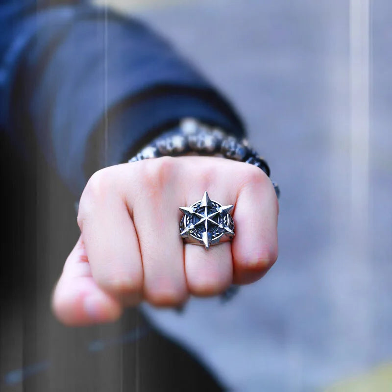 BEIER 316L Stainless Steel Classic Star of David Men Ring Unique Hexagram Fashion Jewelry Gift Dropshipping LLBR8-630R