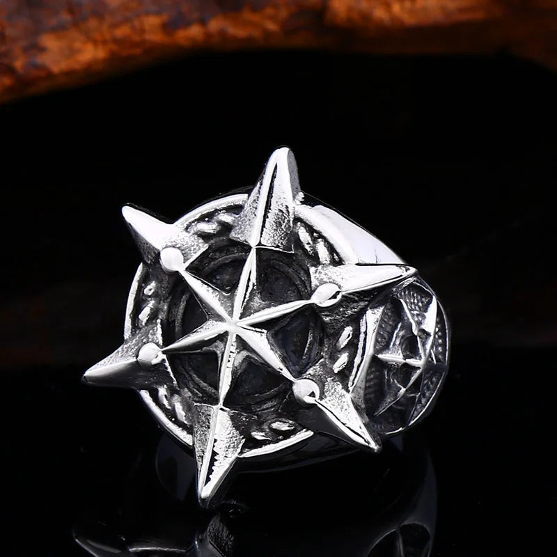 BEIER 316L Stainless Steel Classic Star of David Men Ring Unique Hexagram Fashion Jewelry Gift Dropshipping LLBR8-630R