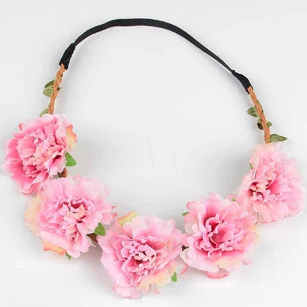 10pcs Boho Wedding Flower Crown Headband Hair Bands For Women Floral Wreath Garland Hair Accessories Girls/lady/Bridal headdress