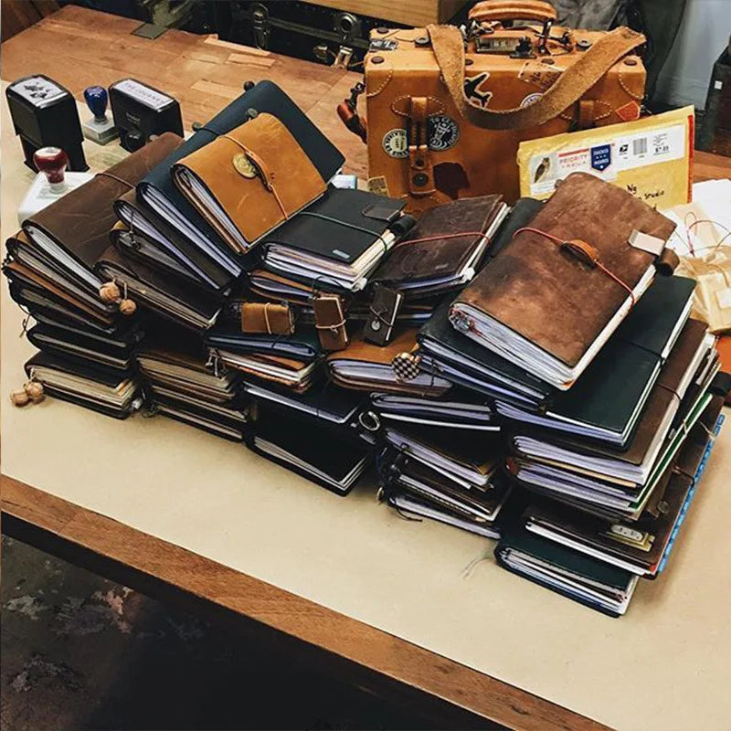 Defective Retro Leather Cover Notebook Portable Journal Travel Diary Japanese-style Handmade Book DIY Gift Business Memo