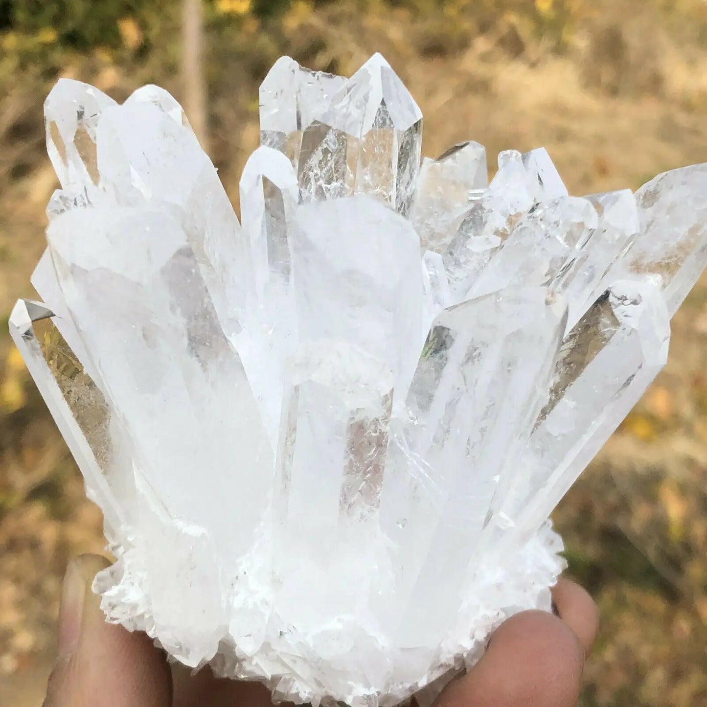 Natural quartz crystal selenite tower reiki healing