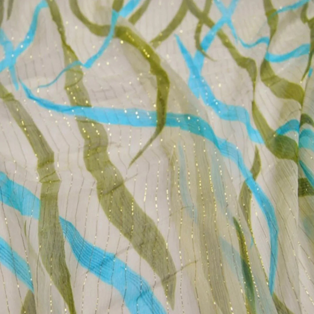 Pure Silk 100% Fabric On Sale Bohemian Floral Chiffon Style Width 135cm Soft 6mm Dress Scarf Material