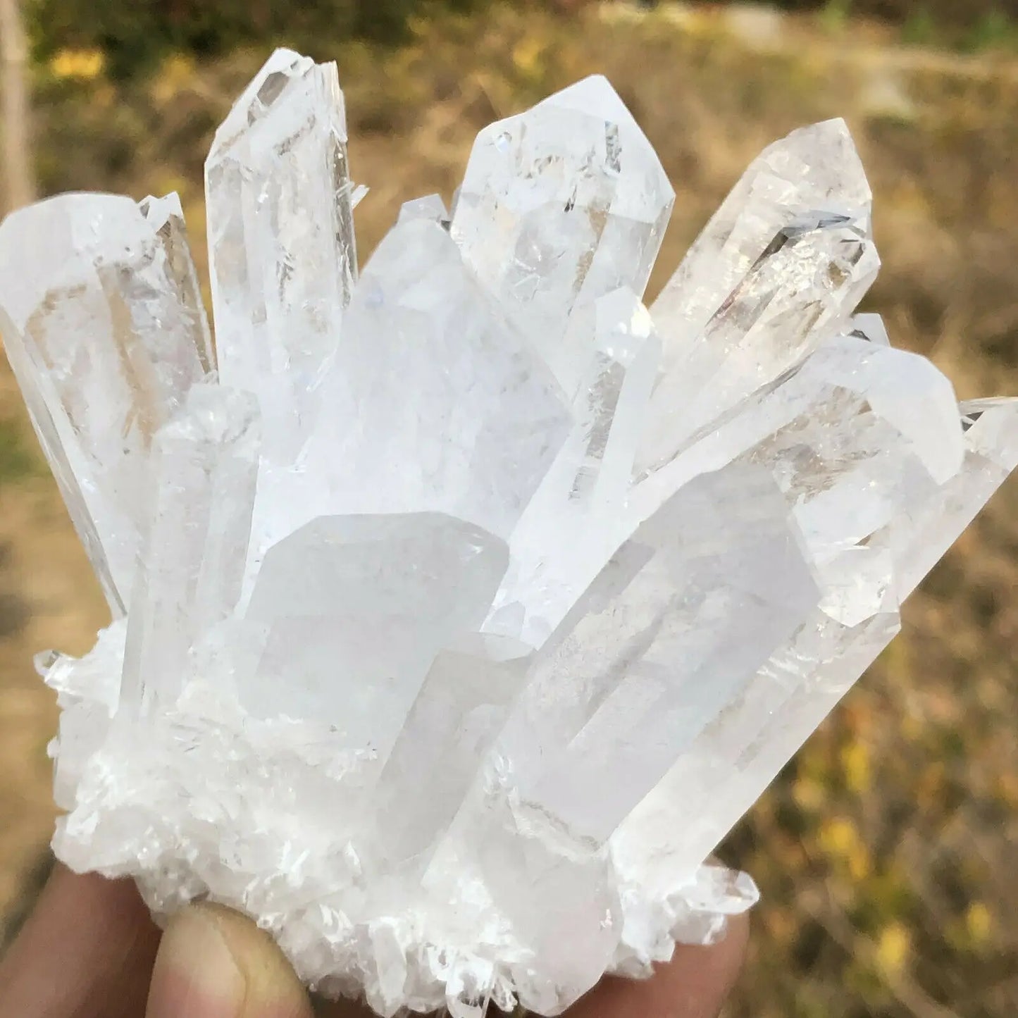 Natural quartz crystal selenite tower reiki healing