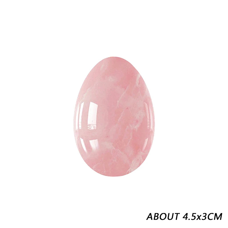 Natural Rose Quartz Yoni Egg Set Jade Egg Vaginal Muscle Firming Kegel Exercise Crystal Yoni Wand Feminine Hygiene Massage Stone