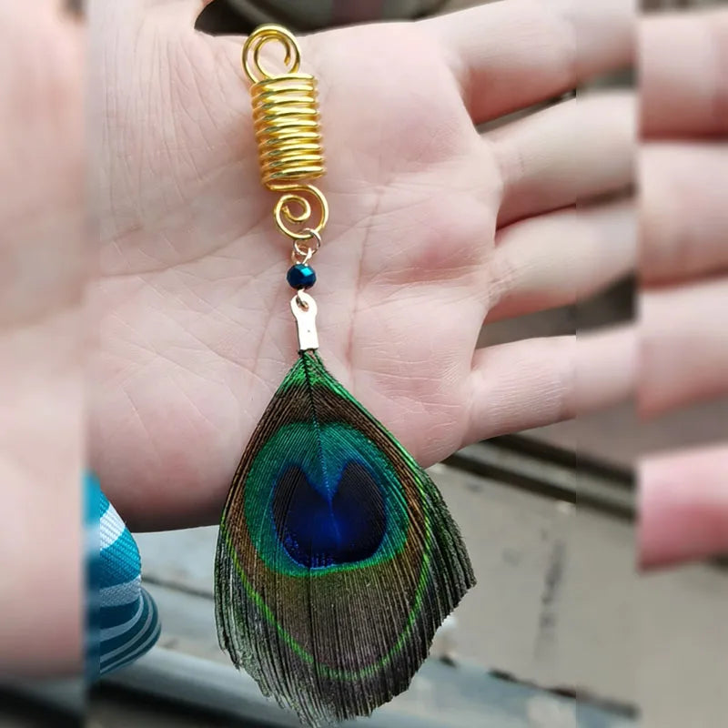 Labradorite Gemstone, Dreadlock Beads Dreadlock Bead, Loc Bead, Boho Hair Accessories