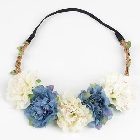 10pcs Boho Wedding Flower Crown Headband Hair Bands For Women Floral Wreath Garland Hair Accessories Girls/lady/Bridal headdress