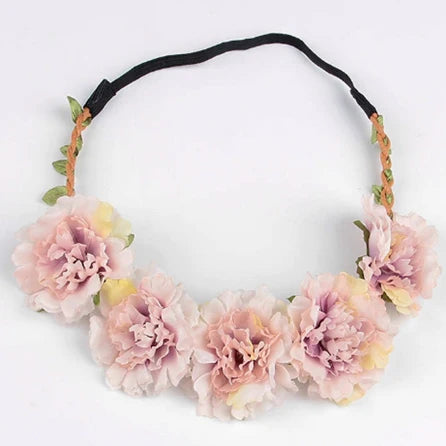 10pcs Boho Wedding Flower Crown Headband Hair Bands For Women Floral Wreath Garland Hair Accessories Girls/lady/Bridal headdress
