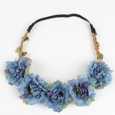 10pcs Boho Wedding Flower Crown Headband Hair Bands For Women Floral Wreath Garland Hair Accessories Girls/lady/Bridal headdress