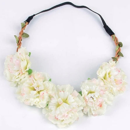 10pcs Boho Wedding Flower Crown Headband Hair Bands For Women Floral Wreath Garland Hair Accessories Girls/lady/Bridal headdress