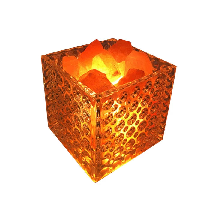 Crystal Salt Light Himalaya Rose Rock Aromatherapy Table Lamp Lucky Bedroom Bedside Warm Plug-in Dimming Night Light