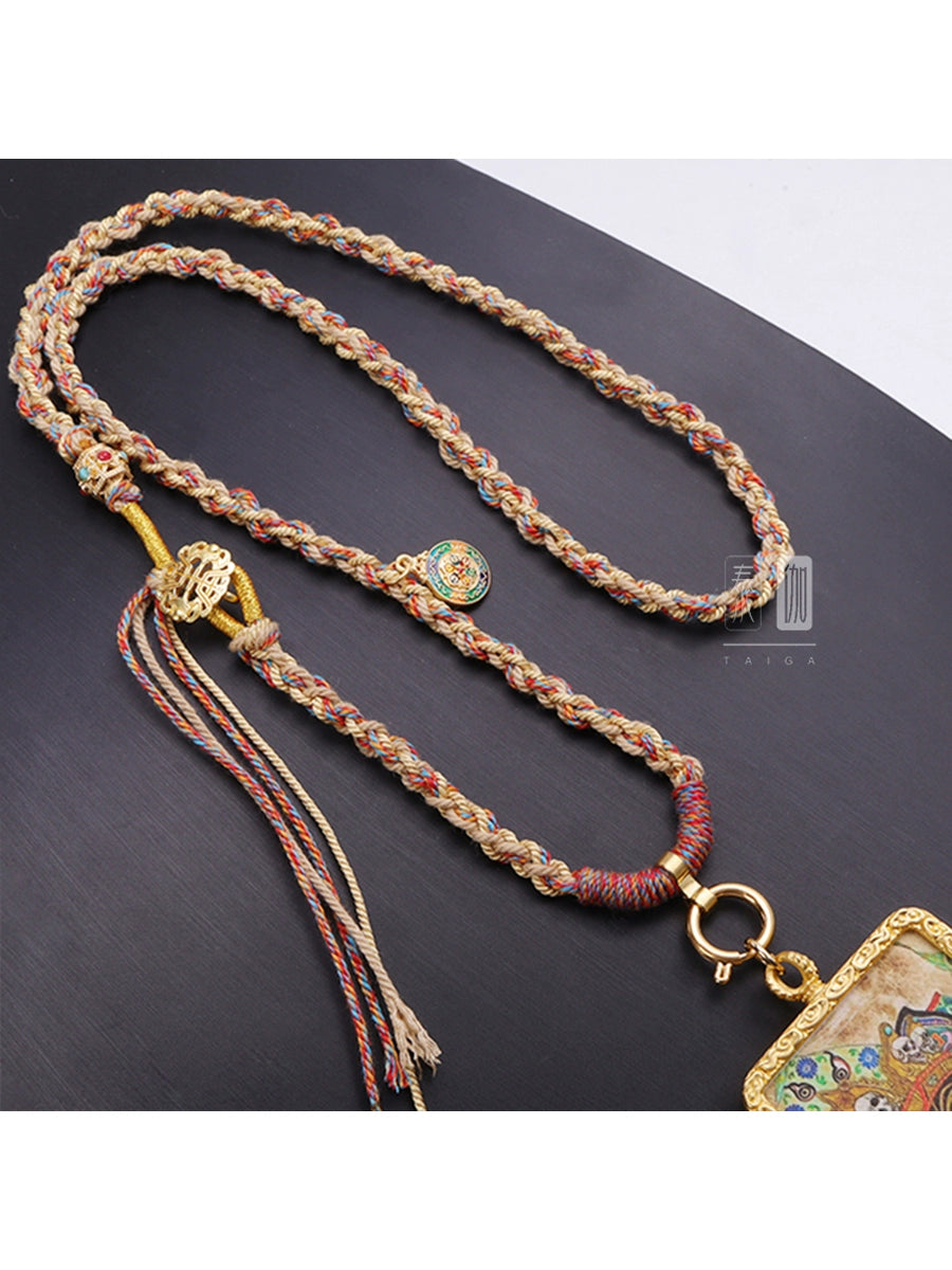 Hand-Woven Tibetan Thangka Pendant Thai Amulets