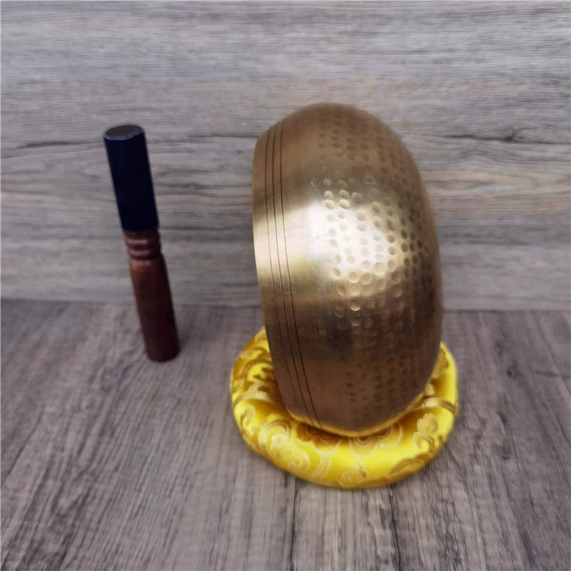Nepal Handmade Buddha Sound Bowl Ringing Copper Yoga Meditation Himalaya Bowl Sound Therapy Meditation Bowl Copper Chime Stone Alms Bowl Buddha Sound Bowl