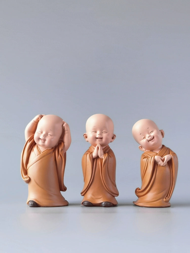 Creative Decompression Cure Mood Stability Desk Decorations Women's Station Decorations Buddha Little Monk Zen