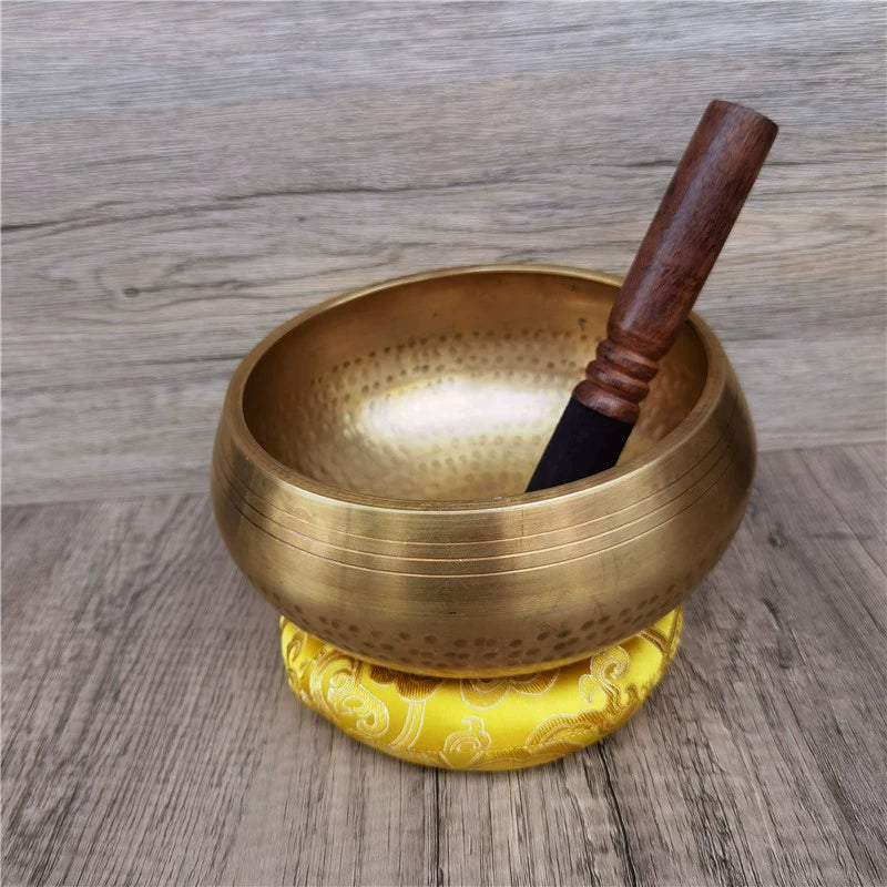 Nepal Handmade Buddha Sound Bowl Ringing Copper Yoga Meditation Himalaya Bowl Sound Therapy Meditation Bowl Copper Chime Stone Alms Bowl Buddha Sound Bowl