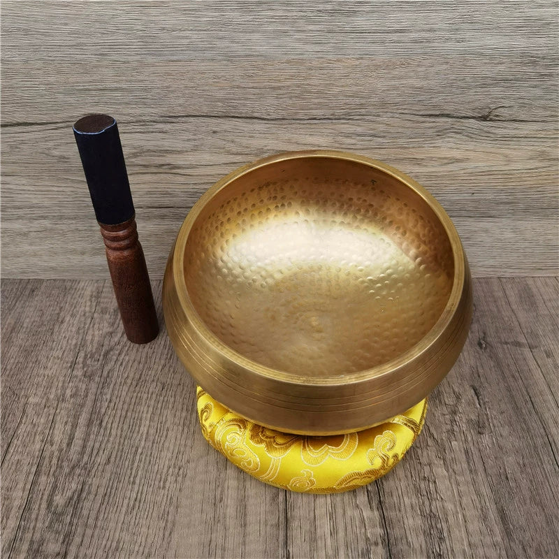 Nepal Handmade Buddha Sound Bowl Ringing Copper Yoga Meditation Himalaya Bowl Sound Therapy Meditation Bowl Copper Chime Stone Alms Bowl Buddha Sound Bowl