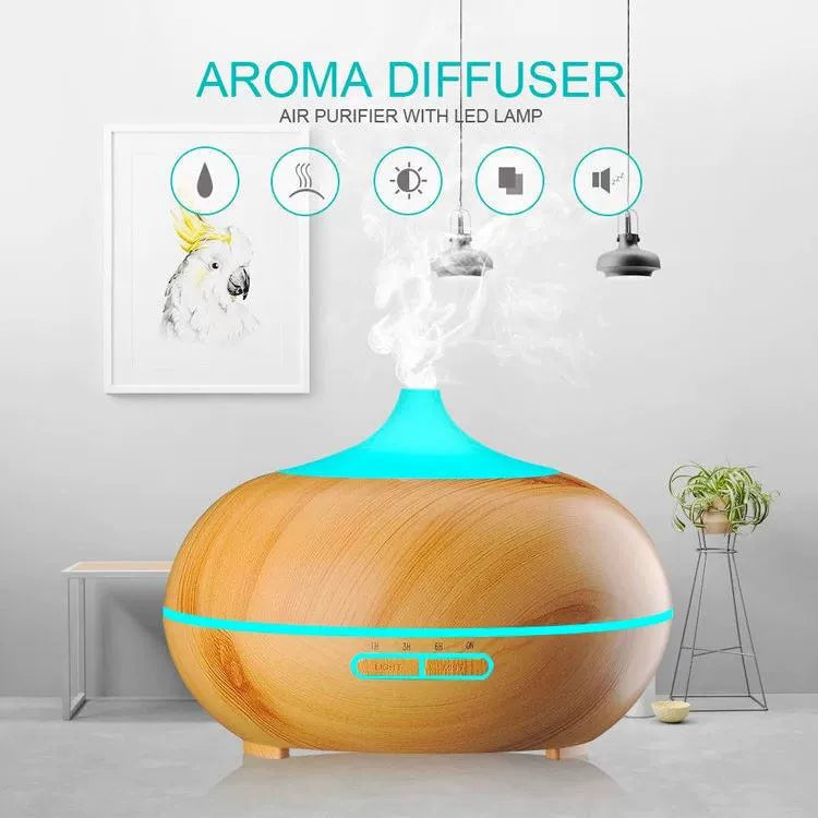 Aromatherapy Humidifier Wood Grain Household Bedroom Bedside Automatic Spray Essential Oil Dedicated Desktop Heavy Fog Ultrasonic Aroma Diffuser