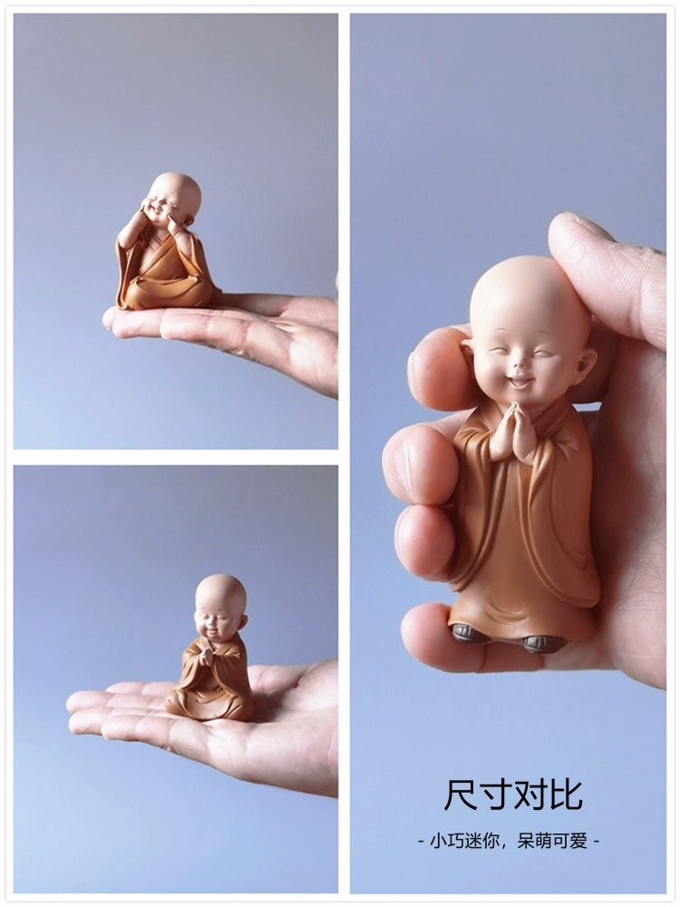 Creative Decompression Cure Mood Stability Desk Decorations Women's Station Decorations Buddha Little Monk Zen