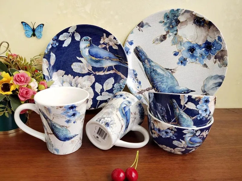 Boho Ceramic Tableware Set, Rice Bowl, Salad Plate, Home Decor, Living Room, Western Food Steak Mug