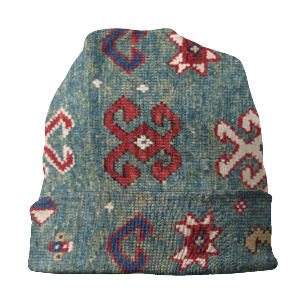Custom Persian Kilim Print Skullies Beanies Caps Cool Warm Knitted Hats Unisex Bohemian Geometric Ethnic Style Bonnet Hats