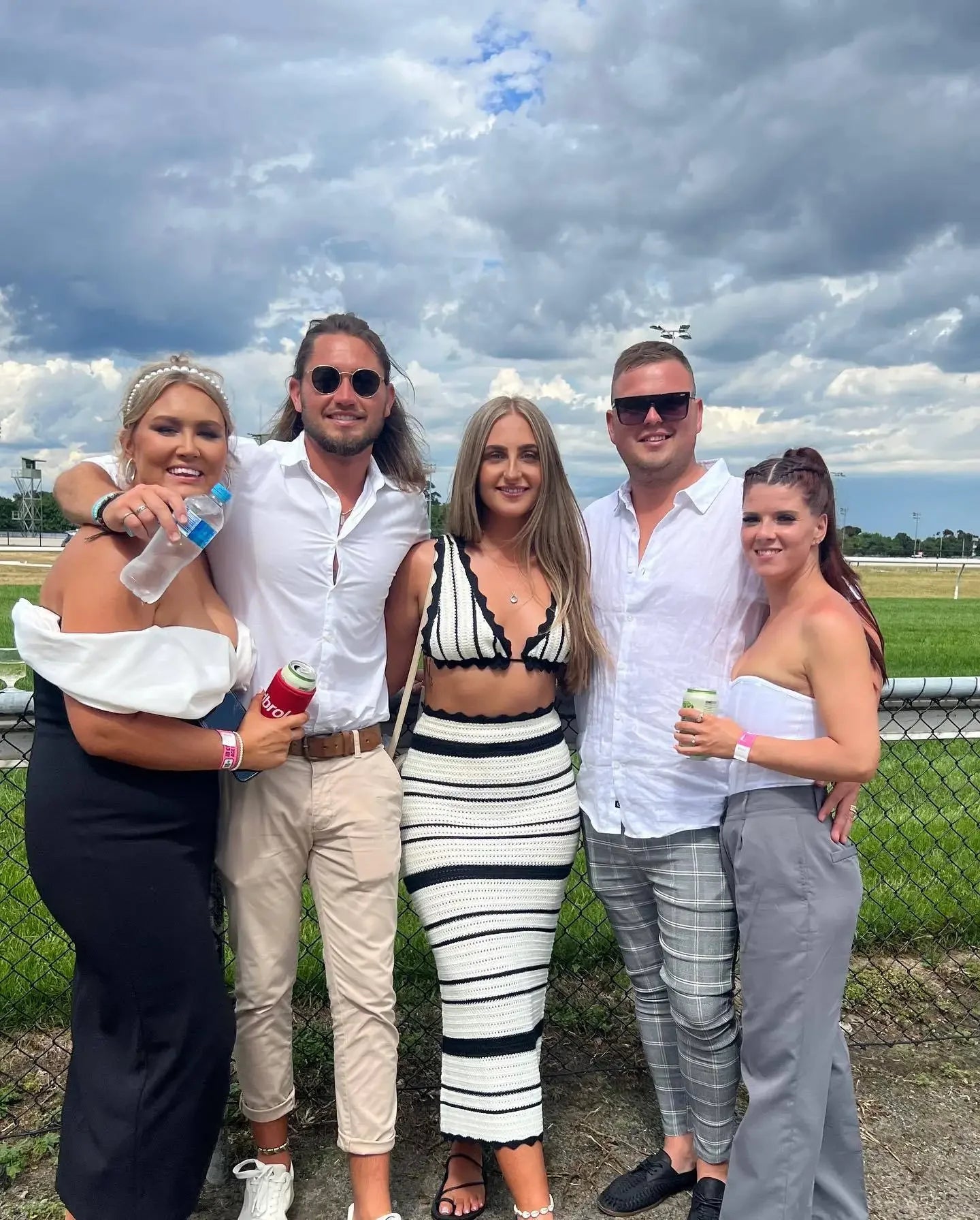 Trendix Stripe Knit Skirt And Bra Sets Women Sexy Backless Sleeveless Bikini Top Boho Party Elegant Knitwear Long Evening Dress