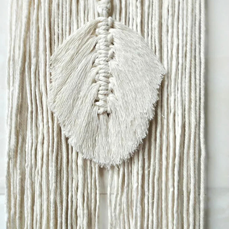 Macrame Wall Hanging Tapestry Dreamcatcher Hand-Woven Bohemia Tassel Curtain Tapestry Wedding Backgrou Boho Decor