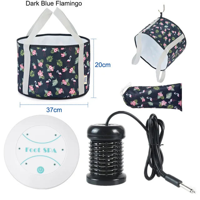 Detox Ionic Cleanse Foot Spa Bath Massager Machines Vibrating Electric Mini FootBath Whirlpool Care Arrays Aqua Health Therapy