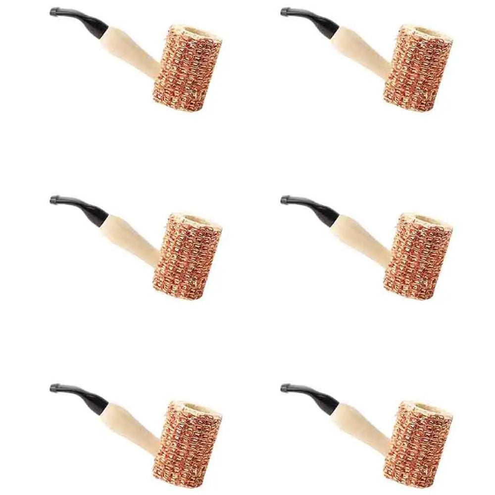 1/6pcs Small Corn Smoking Pipe Practice Corn Tobacco Pipe Cigarette Pipes Disposable Corncob Pipe Smoke Pipe Corn Cob Pipe 102mm