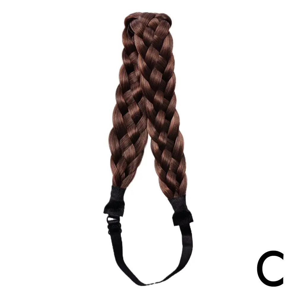 Synthetic Wig Twist Hair Band Boho Locks Wig Headband Women Boho Plait Braid Hair Band Headbands For Hair Woman Accessories