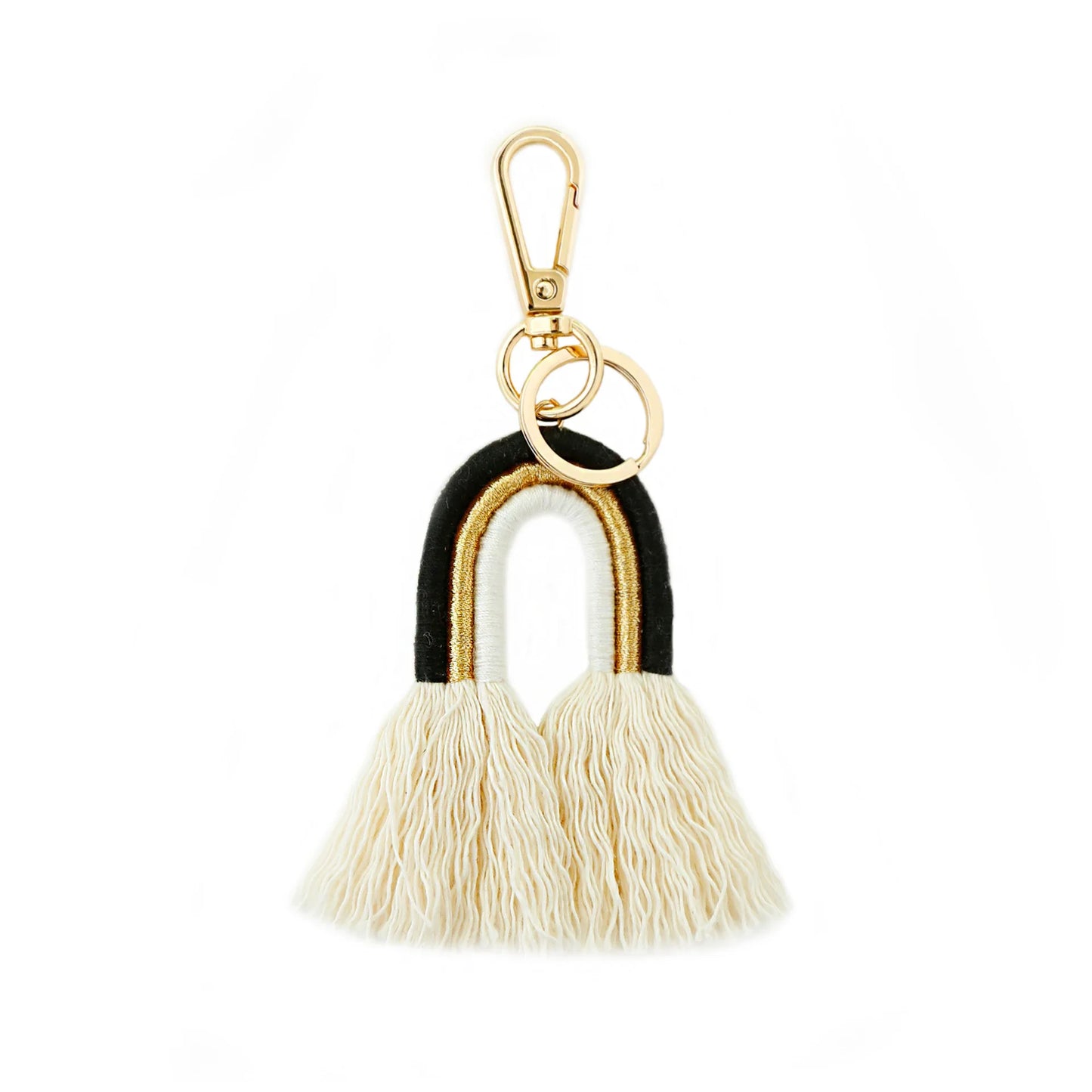 Fashion Rainbow Keychain Bohemian Tassel Key Chain Car Keyring Holder Women Girl Bag Ornaments Handbag Charms Wallet Purse Decor