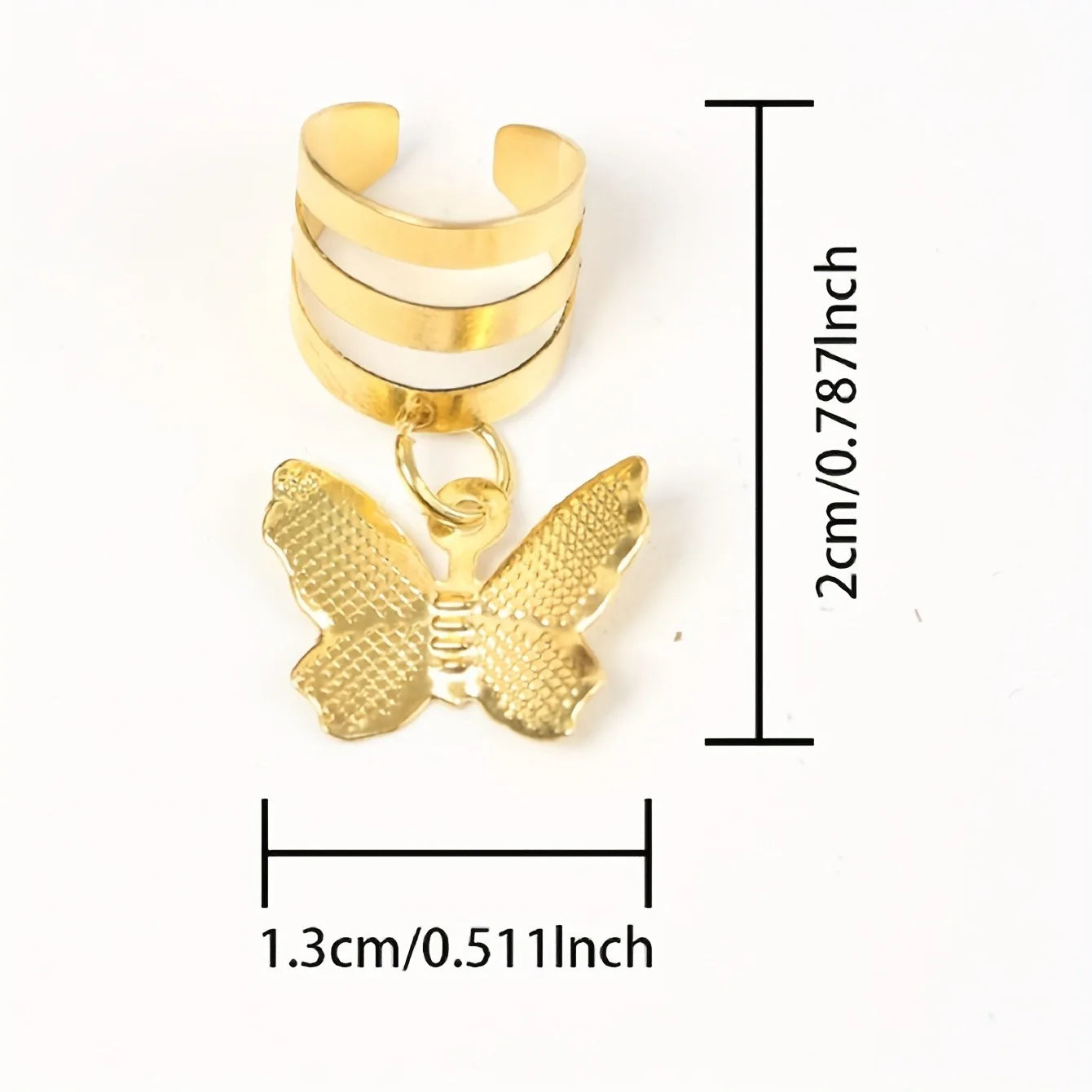 15pcs Boho Butterfly Hair Ring Hair Accessories Loc Hair Jewelry for Braids Dreadlocks Beads Hair Dread Locks Hair Braiding