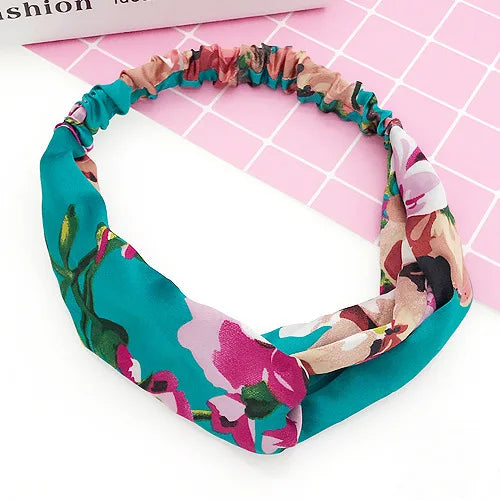 BOHOWAII Bandeau Cheveux Hair Band for Women Wide Head Wraps Knotted Elastic Teen Girls Yoga Workout Diademas Boho Chic Bandana