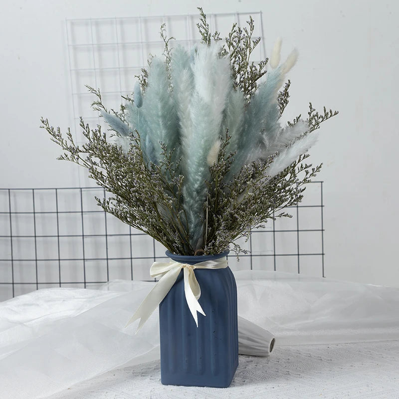 60PCS Dry Flower For Decoration Pampas Grass Boho Home Decor Country Wedding Accessories Deco Dried Flowers Dekoration Pampa