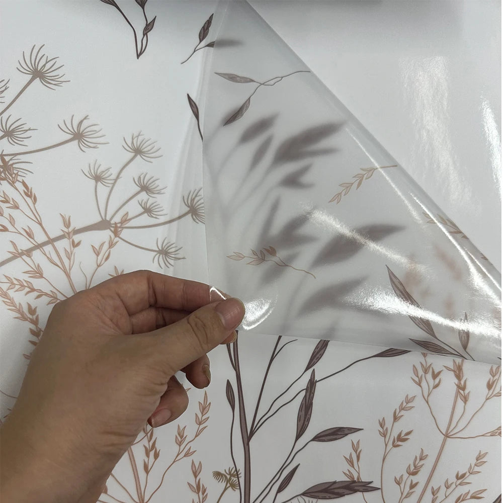 Boho Wildflowers Wall Stickers for Kitchen Glass Backsplash, Botanical Wall Border, Peel and Stick, Dining Room Decoration