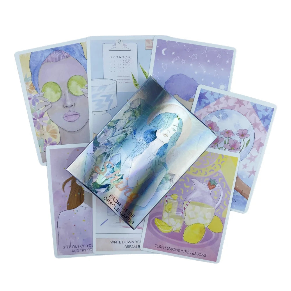 Queen Of The Moon Oracle Cards Divination Deck English Vision Edition Tarot Board Playing Game For Party