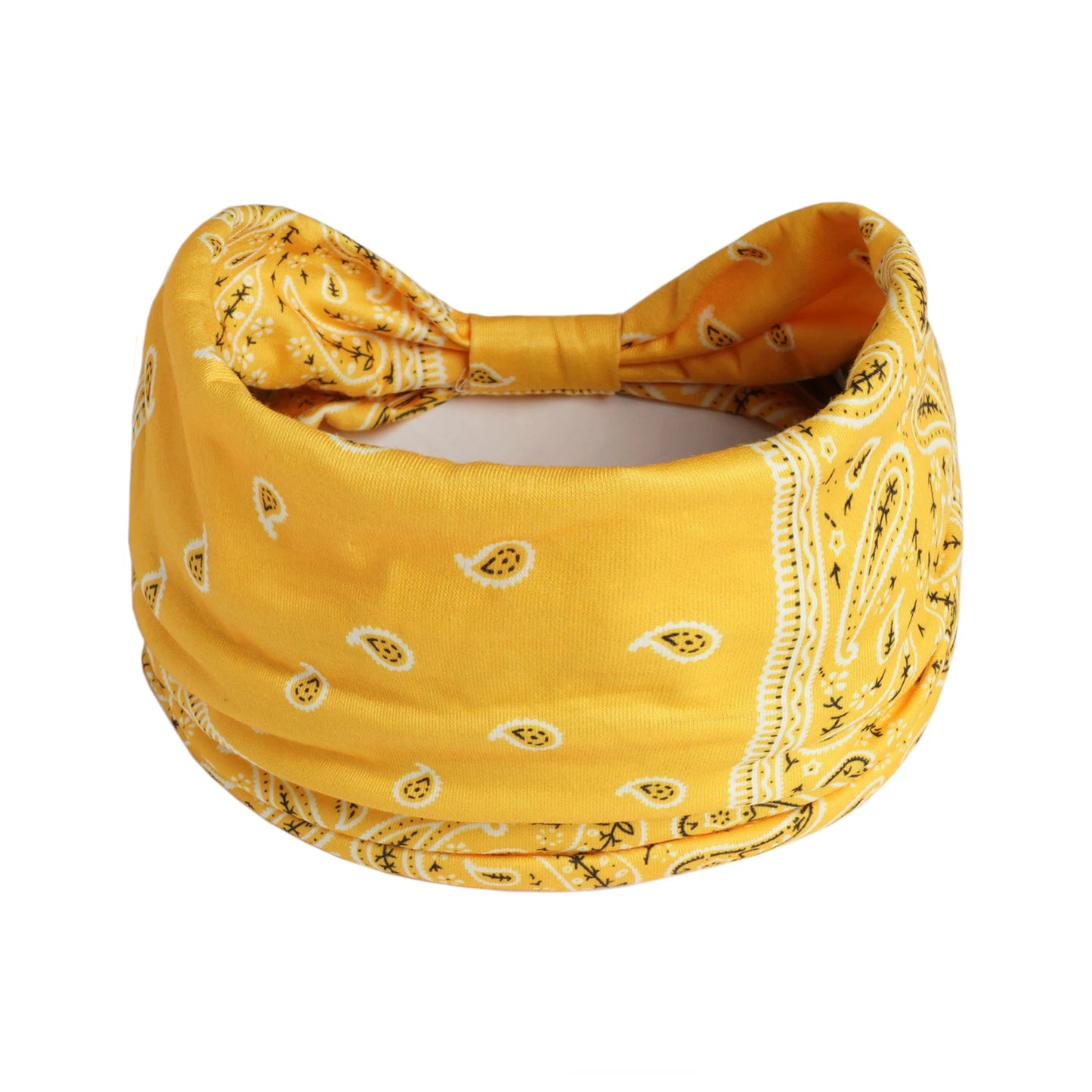 Boho Knot Turbans Yoga Elastic Head Wrap Women Headband Wide Hairbands Headwear Floral Bandanas Fashion Hair Band Accessories
