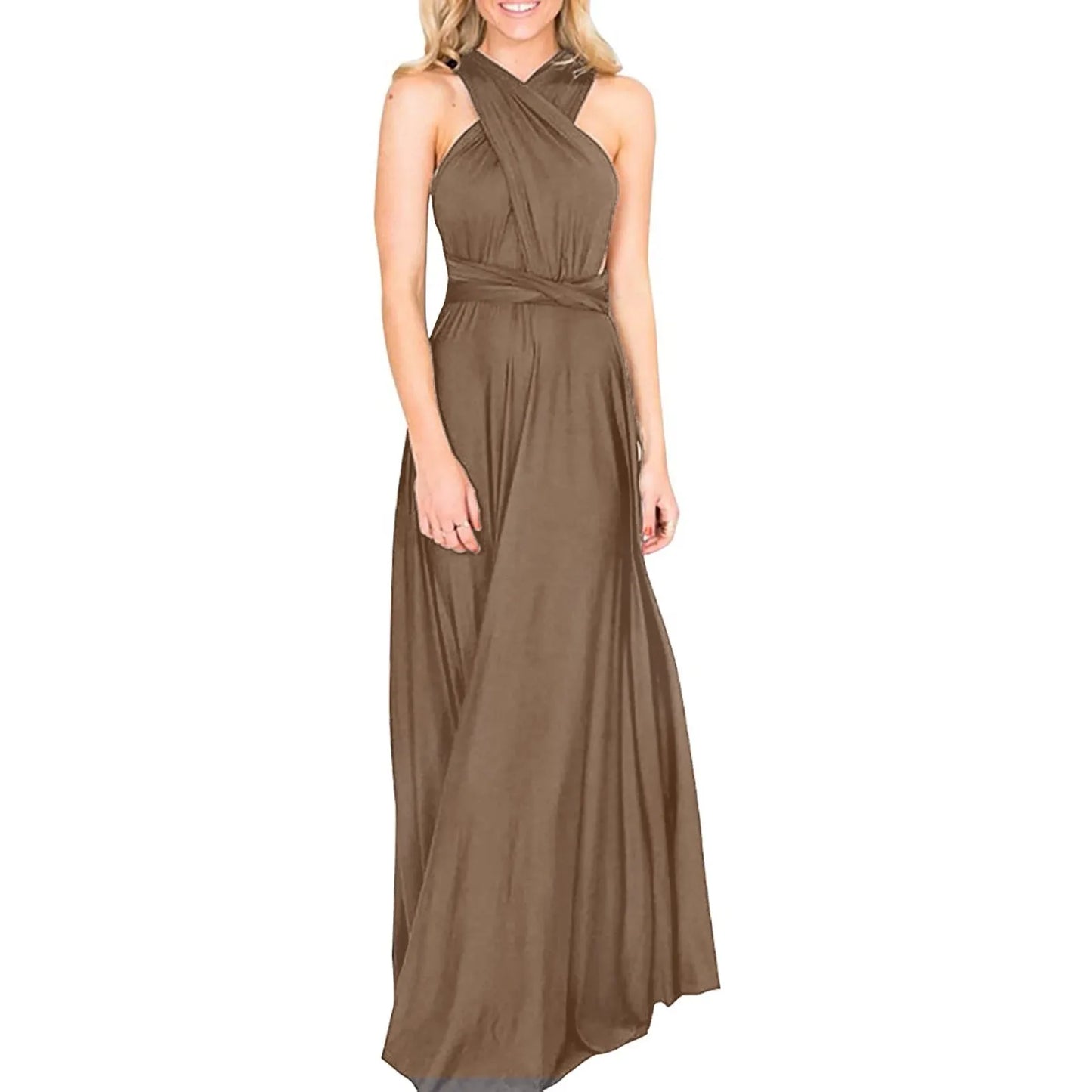 Sexy Maxi Club Dress Women Boho Red Bandage Long Cocktail Dress For Women Party Bridesmaids Formal Dresses For Women 2024